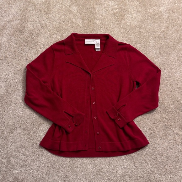 Liz Claiborne Sweaters - Red Liz Claiborne Cardigan Size petite small